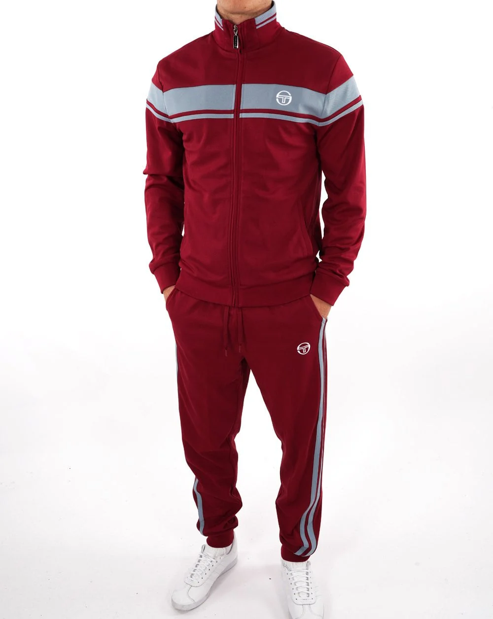 Sergio Tacchini Masters Track Top Claret Blue - Image 4