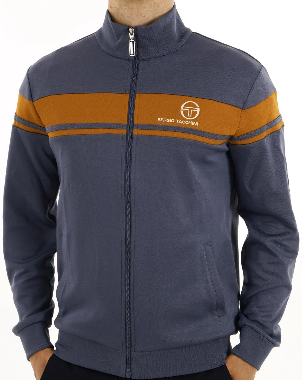 Sergio Tacchini Masters Track Top Vintage Indigo / Spice - Image 3