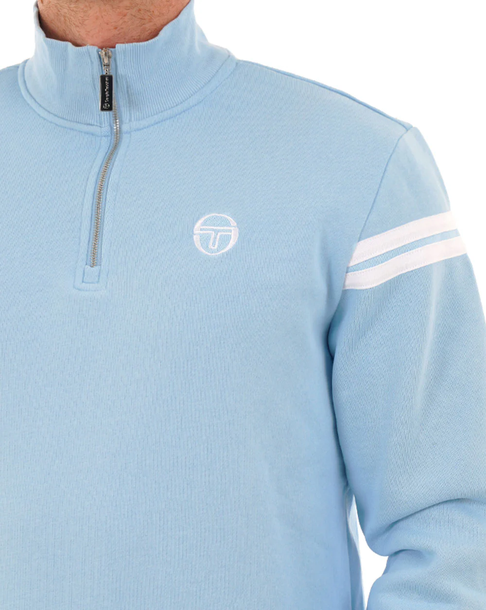 Sergio Tacchini Maurizio Zip Sweat Sky Blue - Image 2