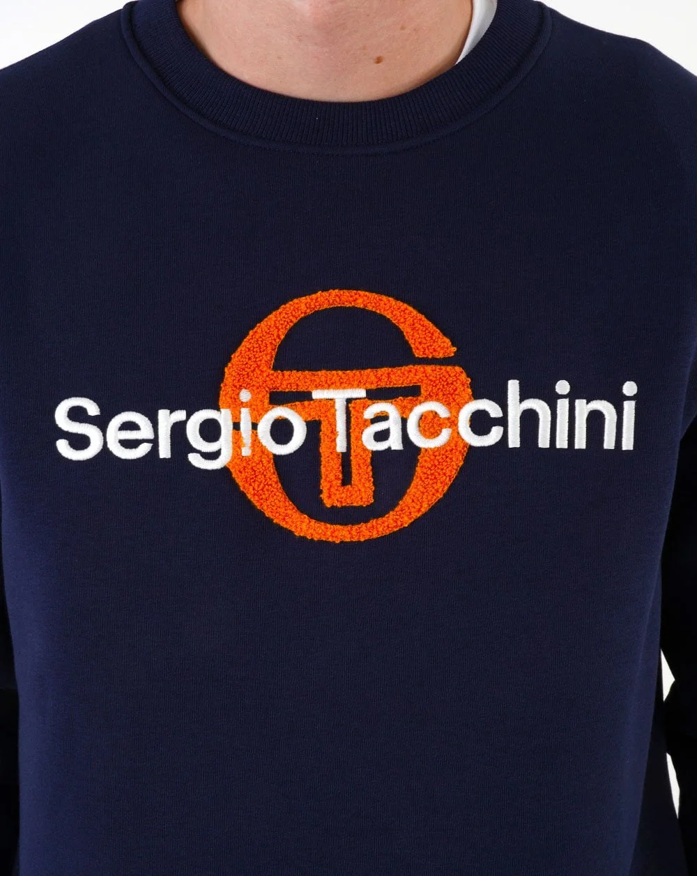 Sergio Tacchini Mino Crew Sweater Navy Blue/Orange - Image 2