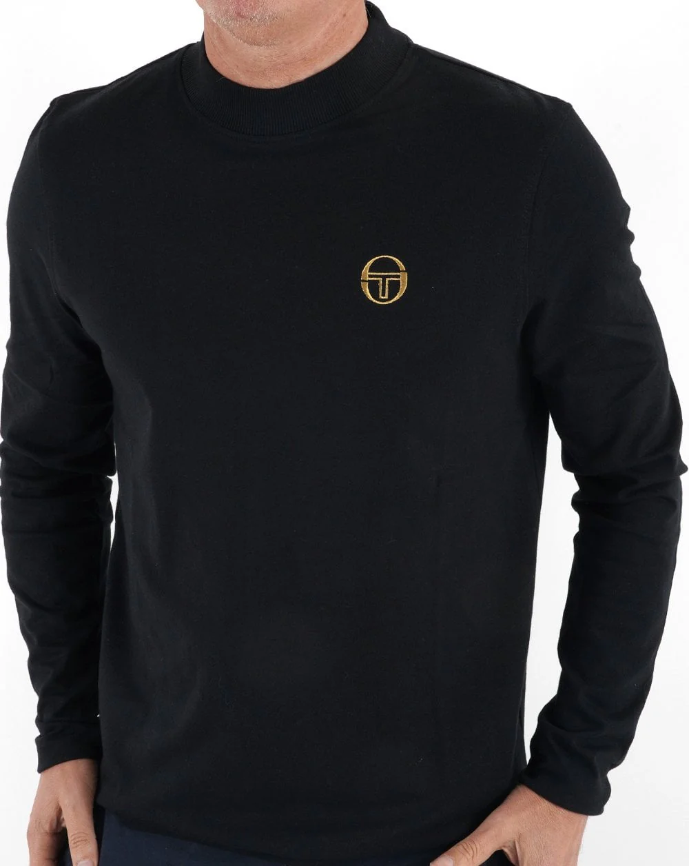 Sergio Tacchini Mock Neck Top Black