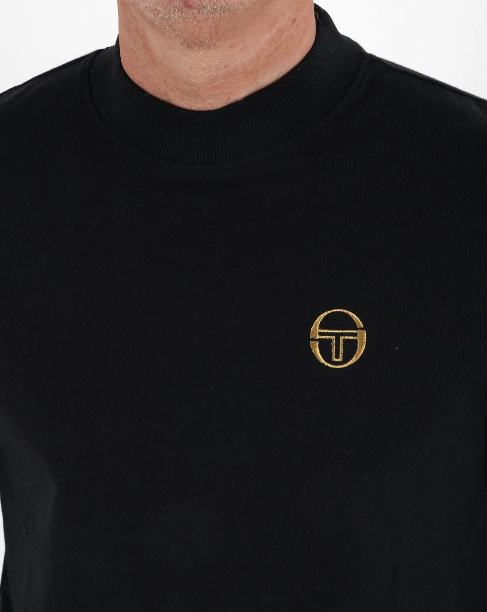 Sergio Tacchini Mock Neck Top Black - Image 2