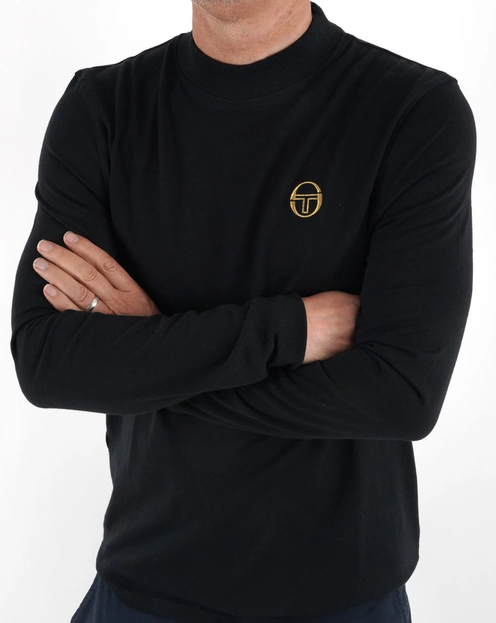 Sergio Tacchini Mock Neck Top Black - Image 3