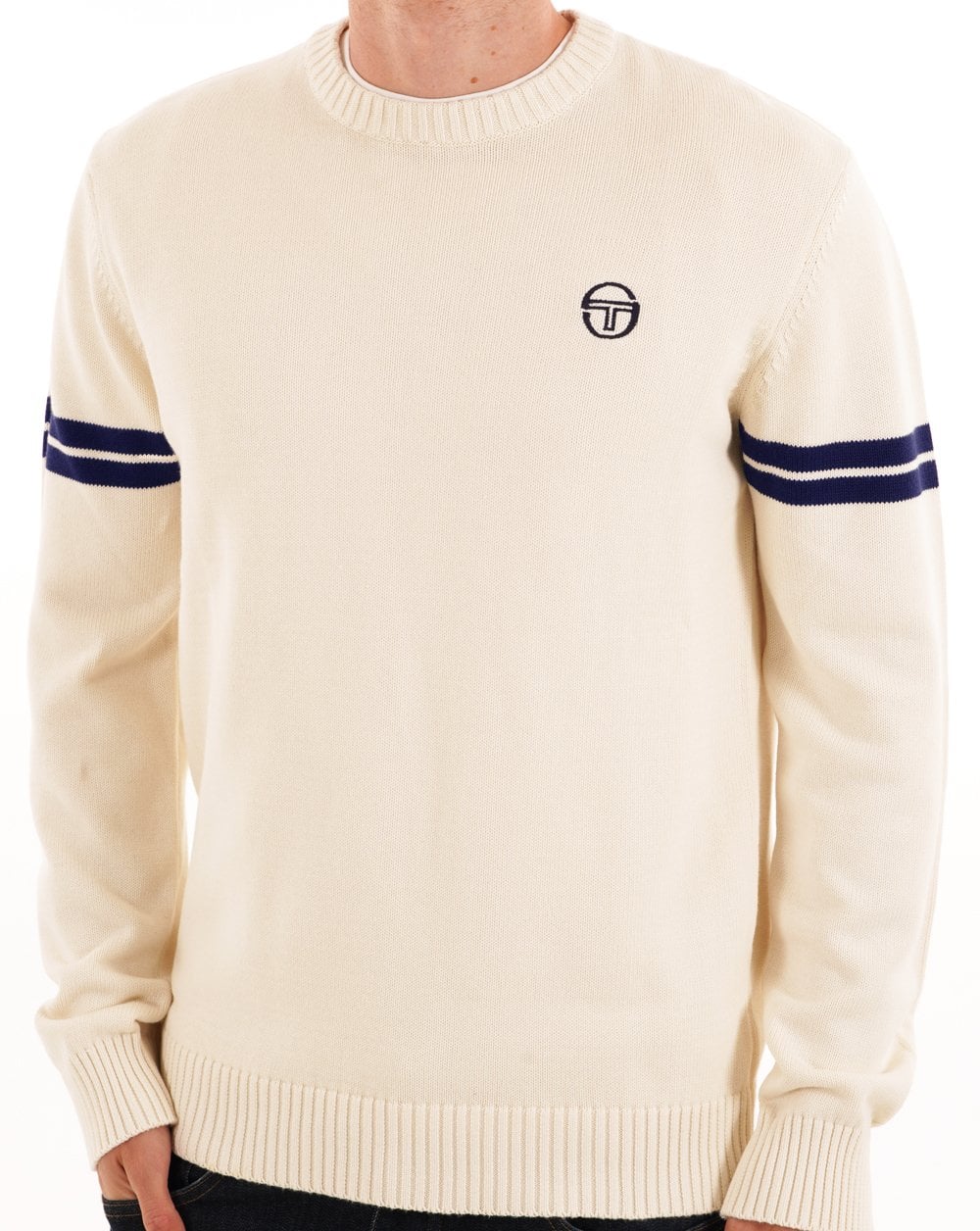 Sergio Tacchini New Orion Knit Jumper Gardenia - Image 3
