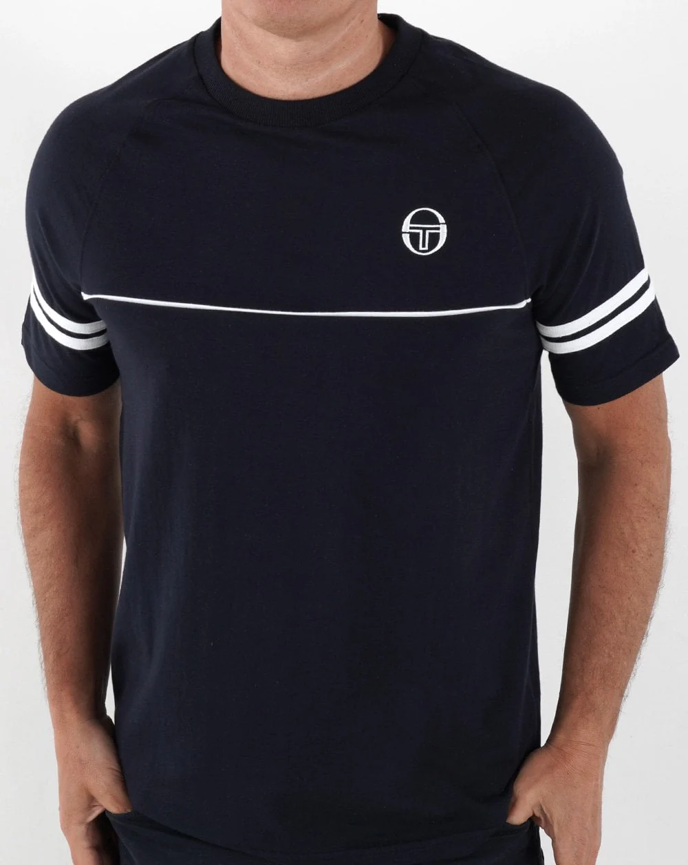 Sergio Tacchini Orion T Shirt Navy/White