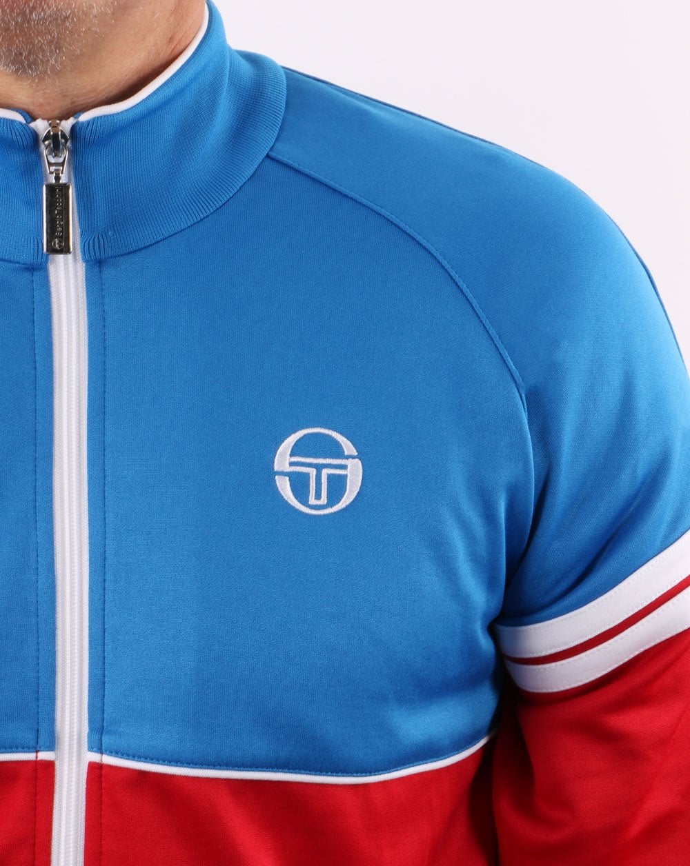 Sergio Tacchini Orion Track Top French Blue/Red - Image 3