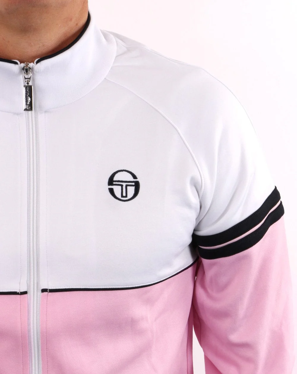 Sergio Tacchini Orion Track Top Pink/White - Image 3