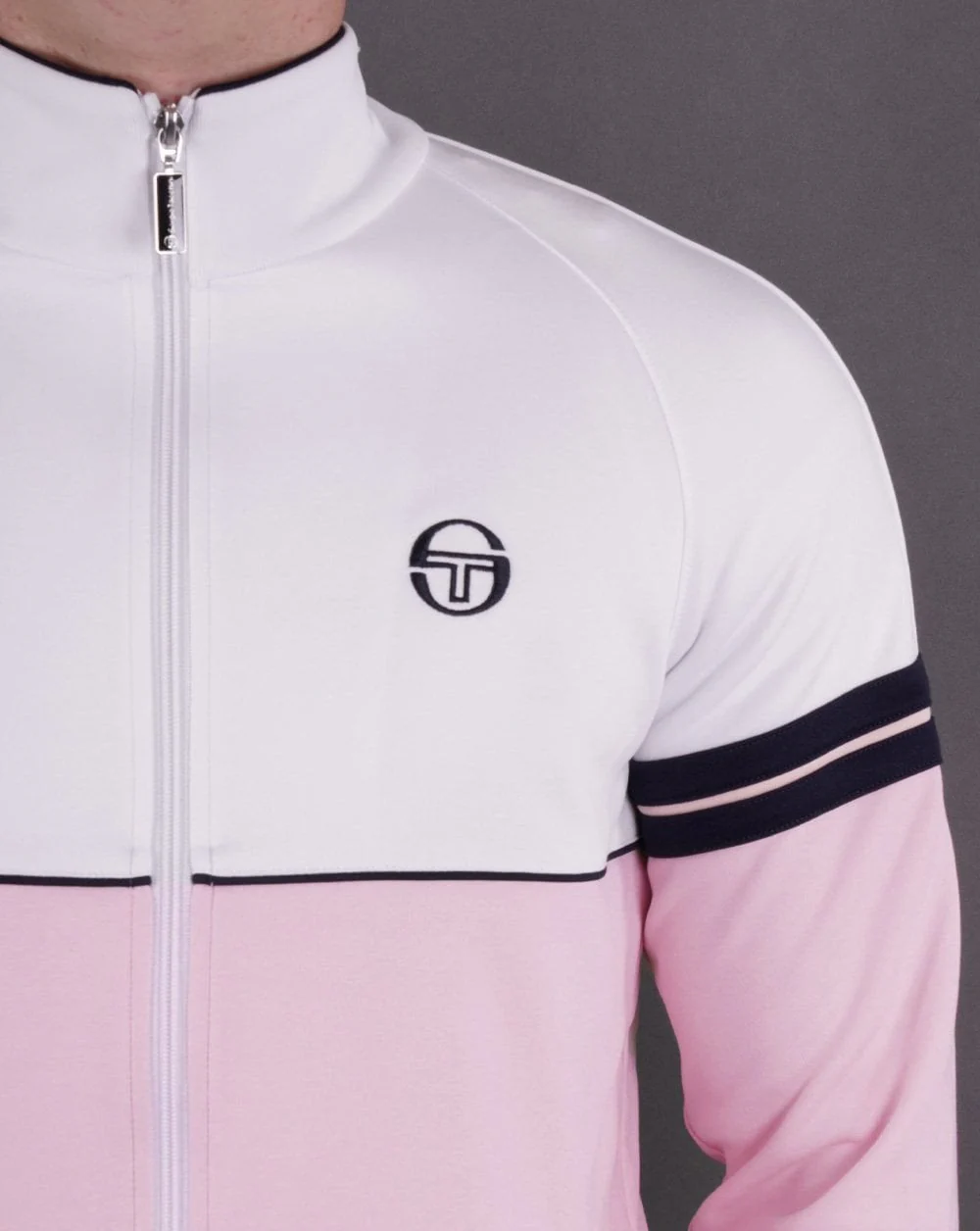 Sergio Tacchini Orion Track Top Pink/White - Image 4