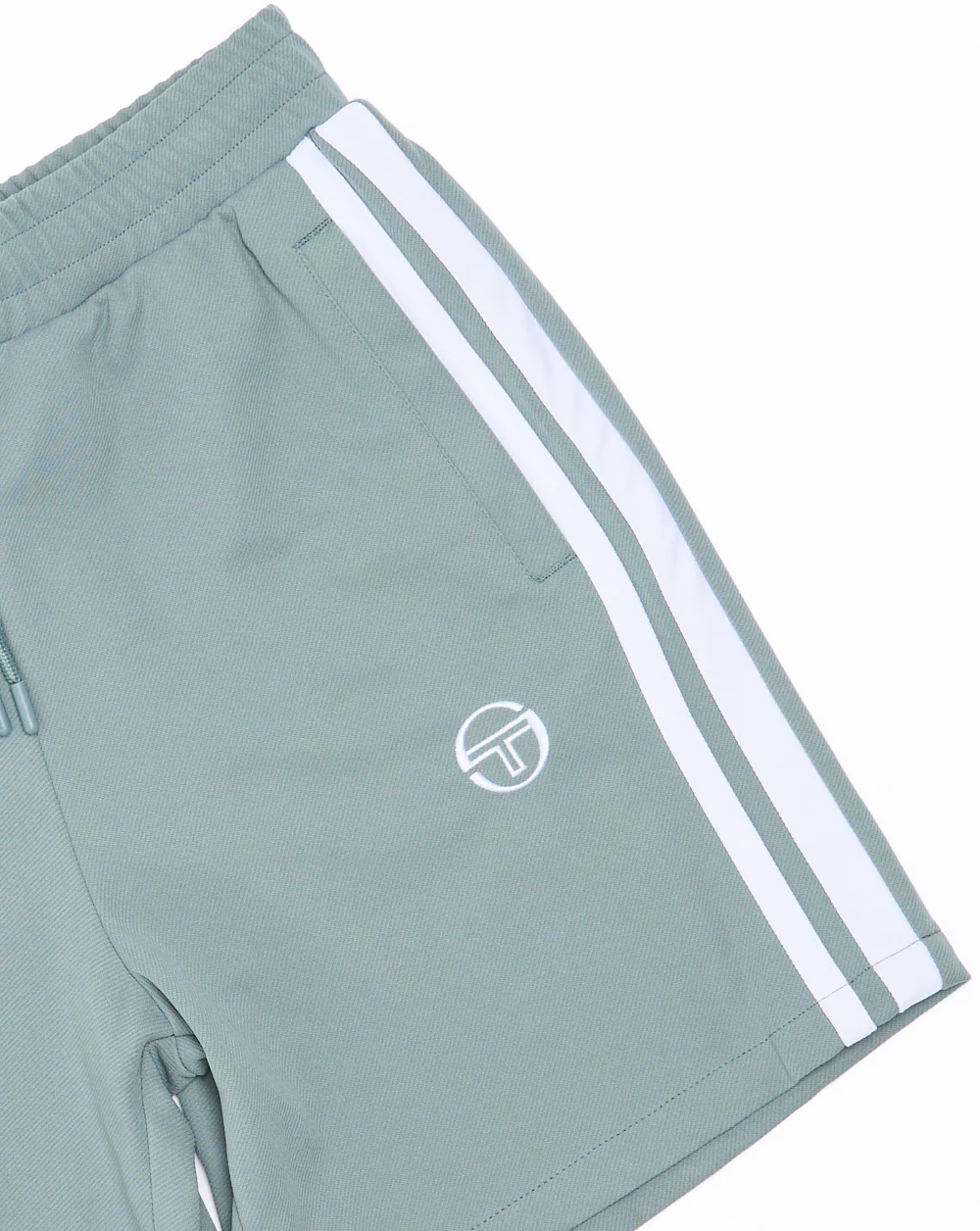 Sergio Tacchini Striped Casual Shorts Blue-Grey/White - Image 2