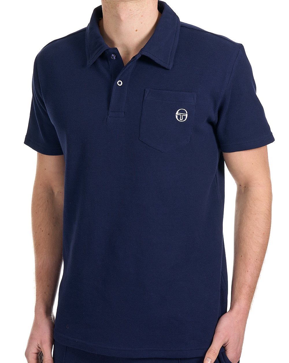 Sergio Tacchini Pitch Pocket Polo Navy Blue - Image 2