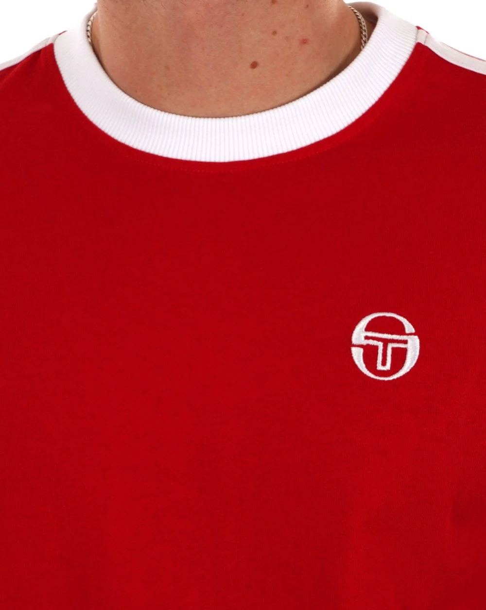 Sergio Tacchini Retro Ace T Shirt Red/White - Image 3