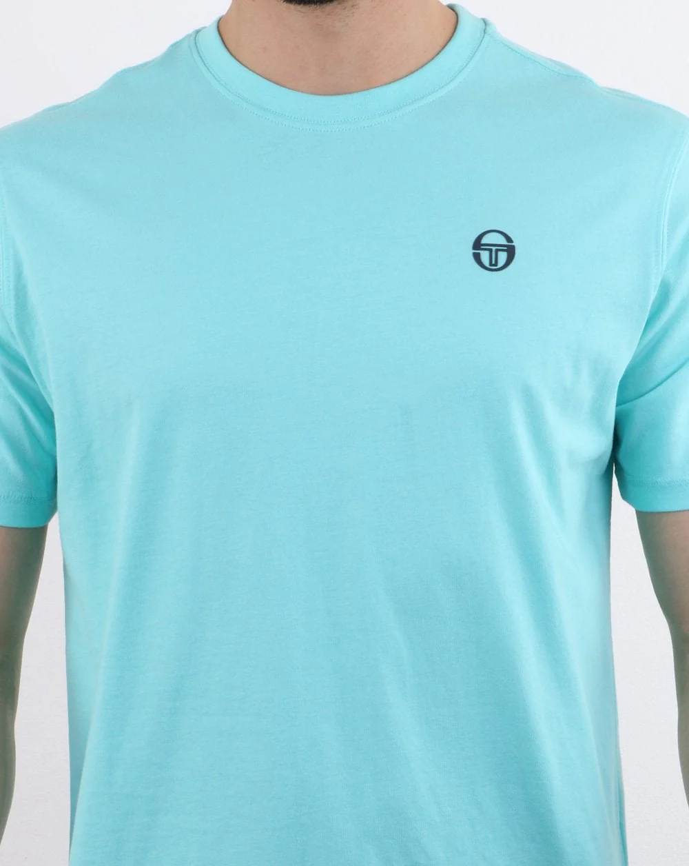 Sergio Tacchini Run T Shirt Aqua Sky/White - Image 4
