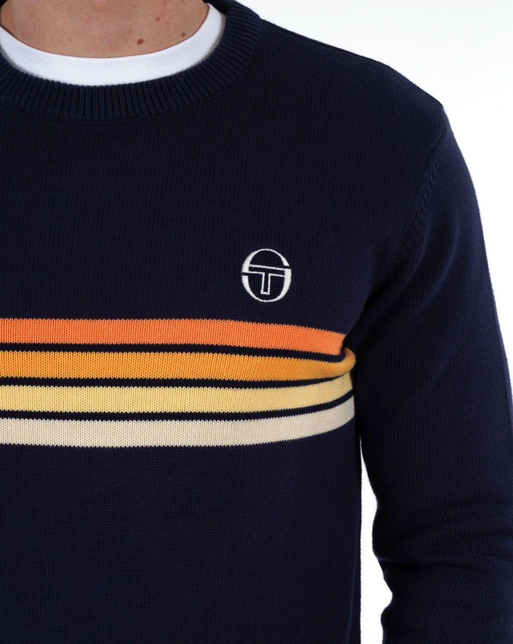 Sergio Tacchini Ryder Knit Jumper Navy Blue - Image 2