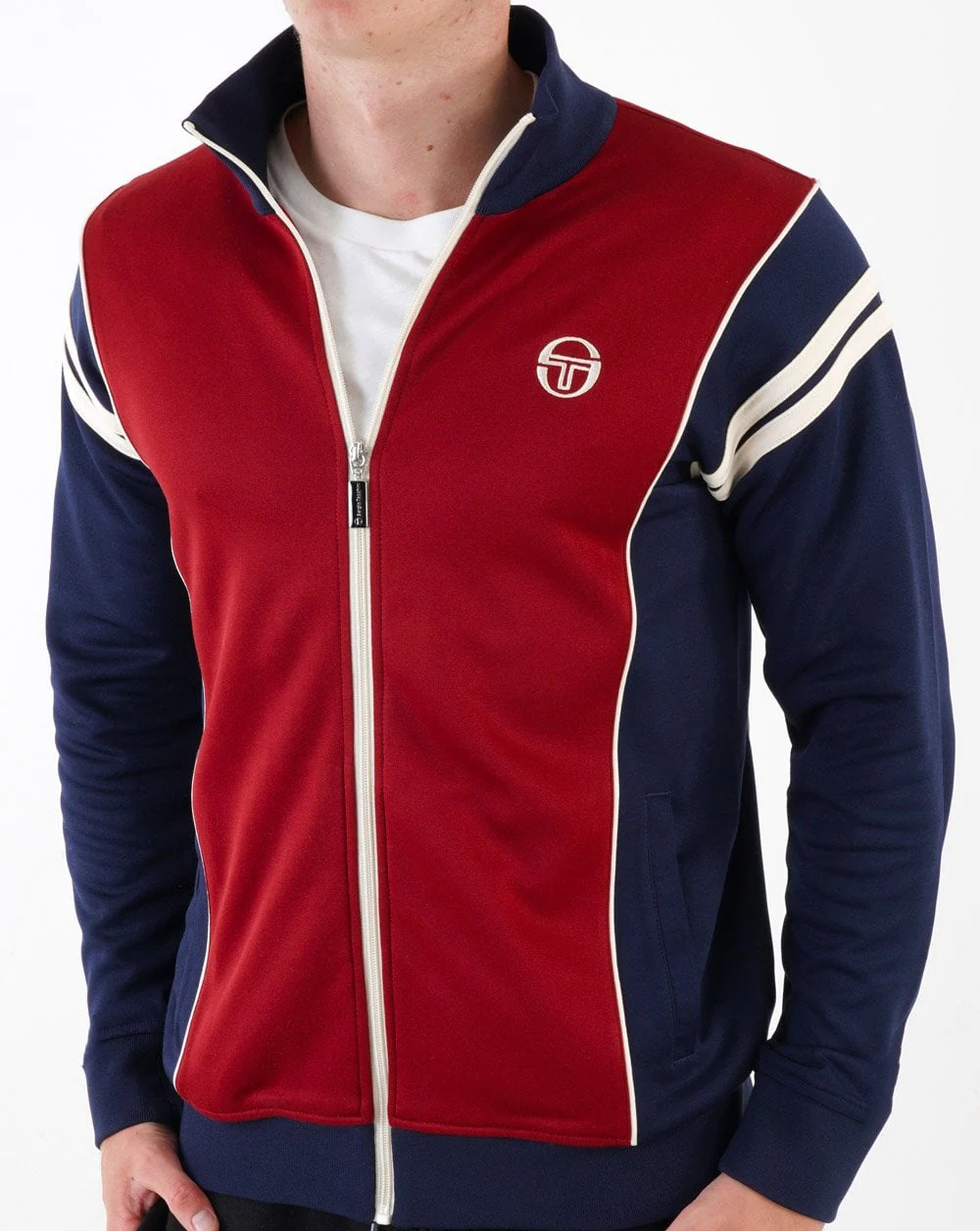 Sergio Tacchini Scirocco Track Top Merlot/Navy Blue - Image 4