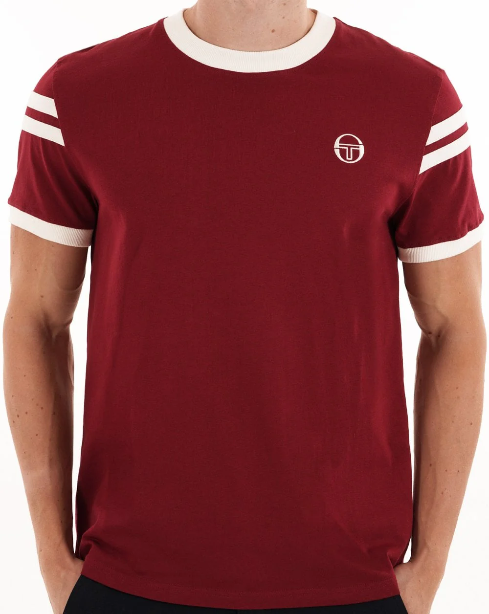Sergio Tacchini Sella T Shirt Burgundy - Image 2
