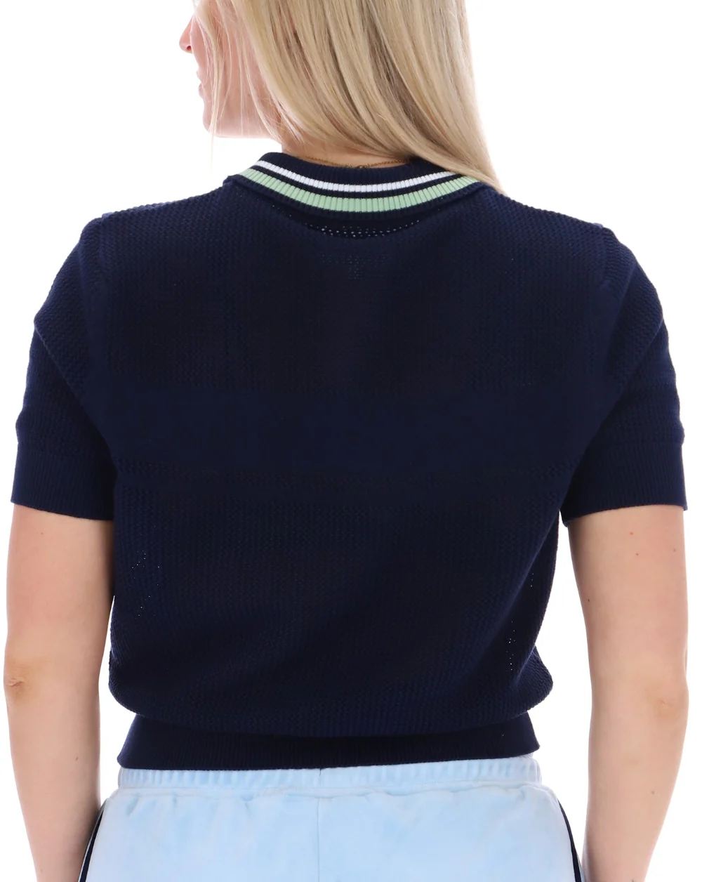 Sergio Tacchini Sienna Knit Polo Navy Blue - Image 4