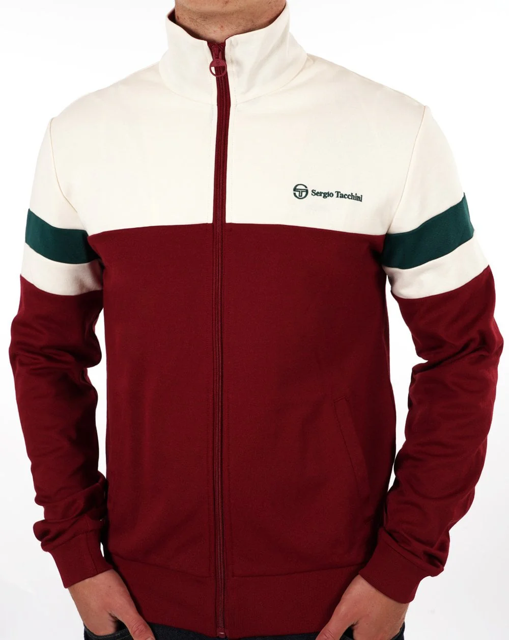 Sergio Tacchini Split Track Top Dp Red Gardenia
