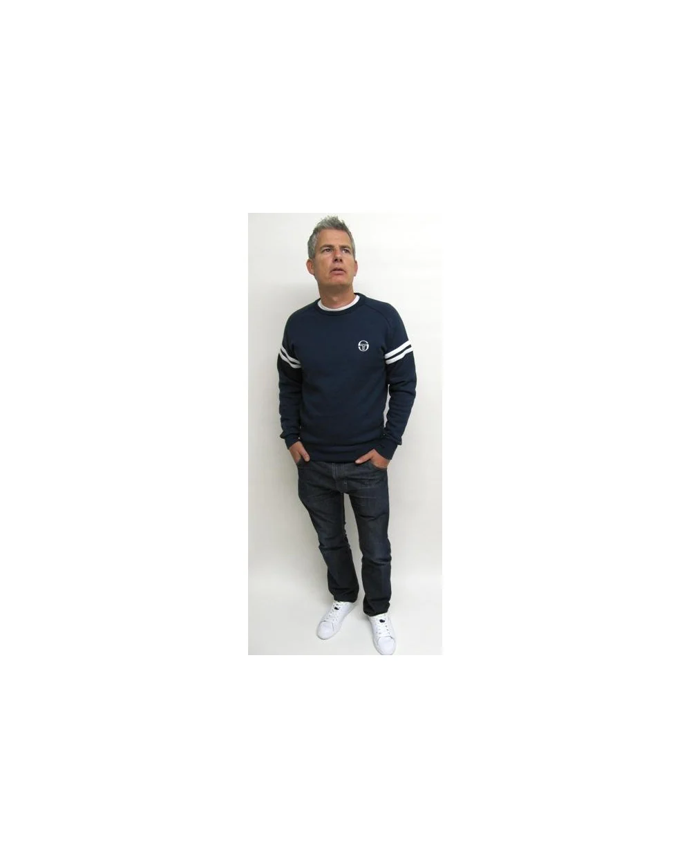 Sergio Tacchini Star Crew Neck Sweatshirt Navy - Image 3