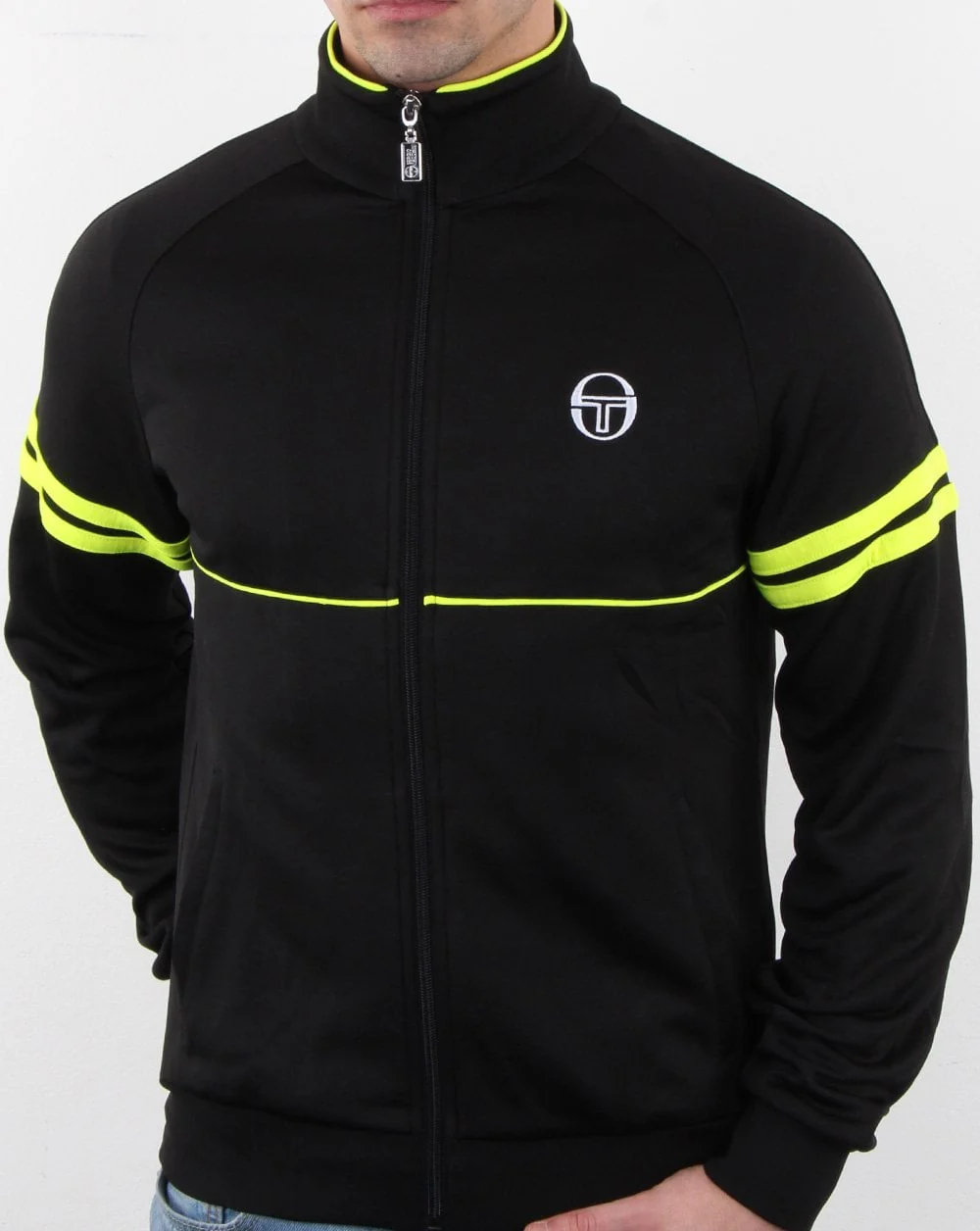 Sergio Tacchini Star Track Top Black/Fluro - Image 2
