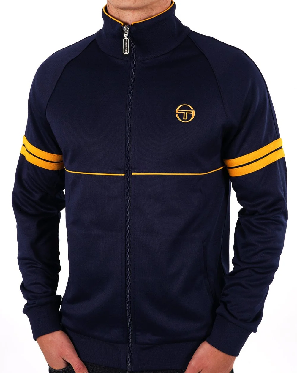 Sergio Tacchini Star Track Top Navy Old Gold
