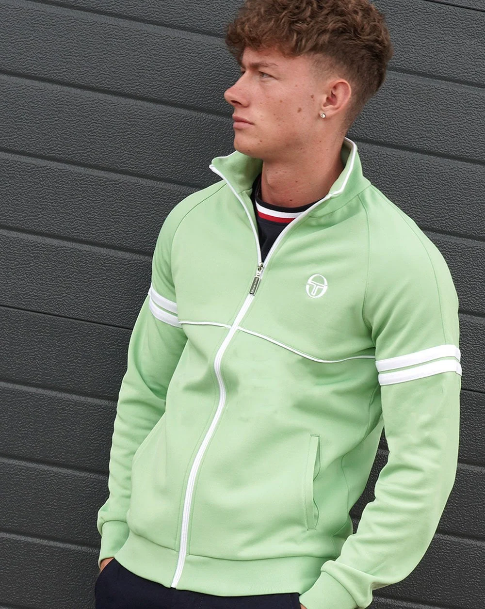 Sergio Tacchini Star Track Top Pastel Green/White - Image 2