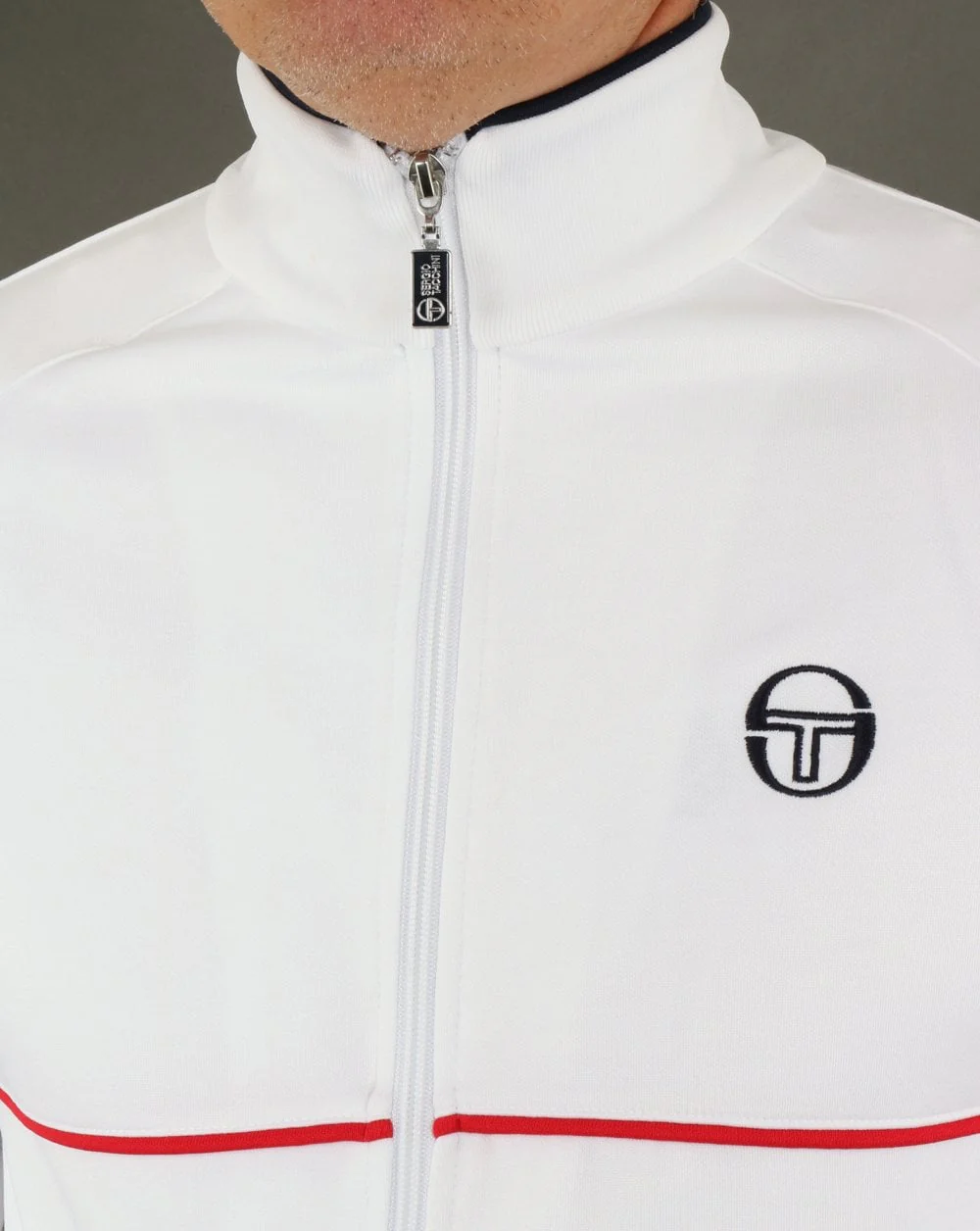 Sergio Tacchini Star Track Top White/Red - Image 2