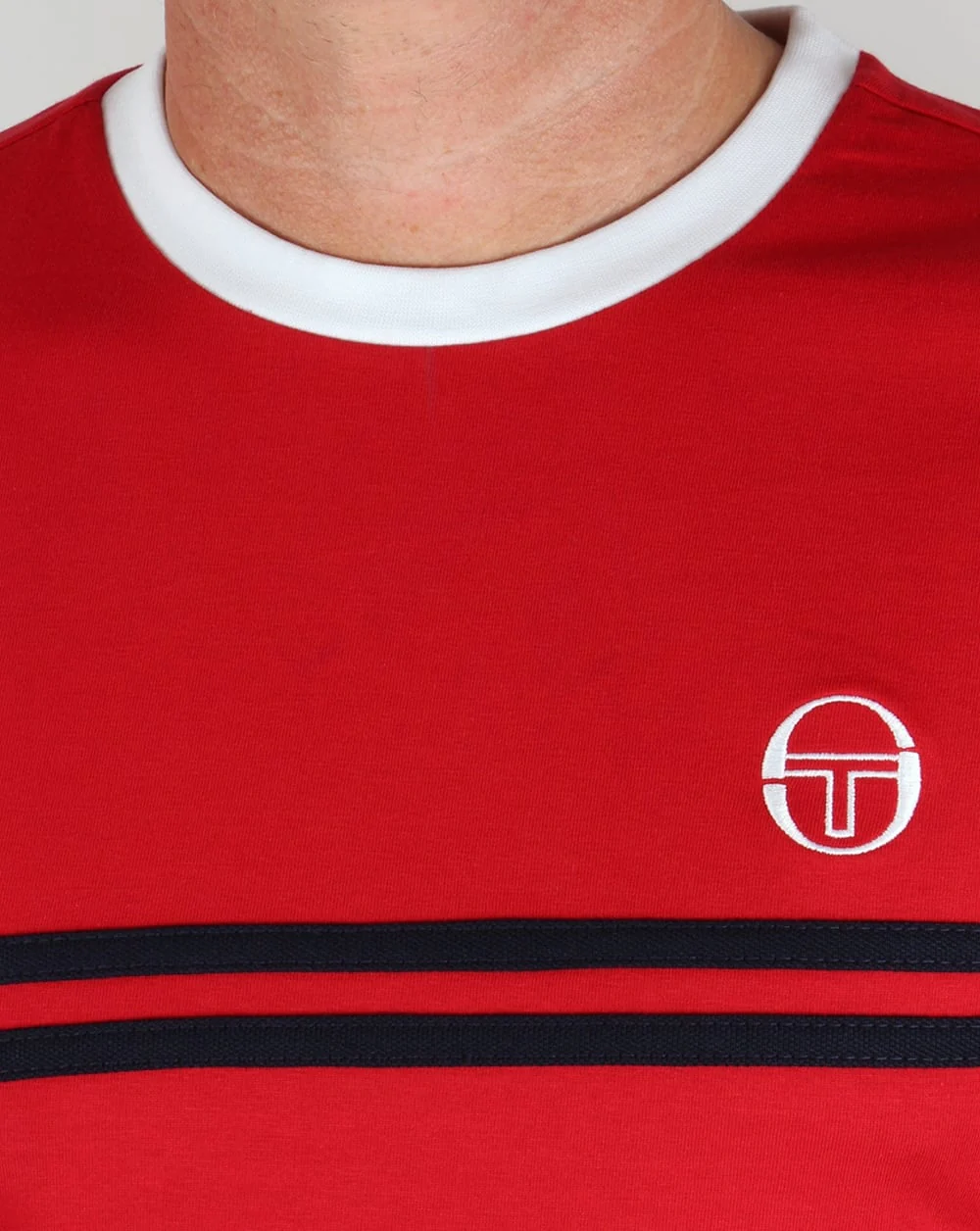 Sergio Tacchini Super Mac T-shirt Red/White - Image 2