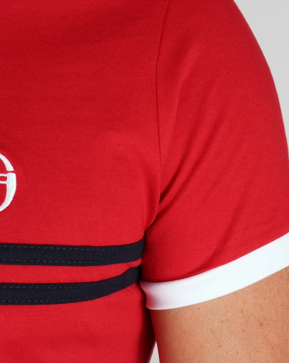 Sergio Tacchini Super Mac T-shirt Red/White - Image 3