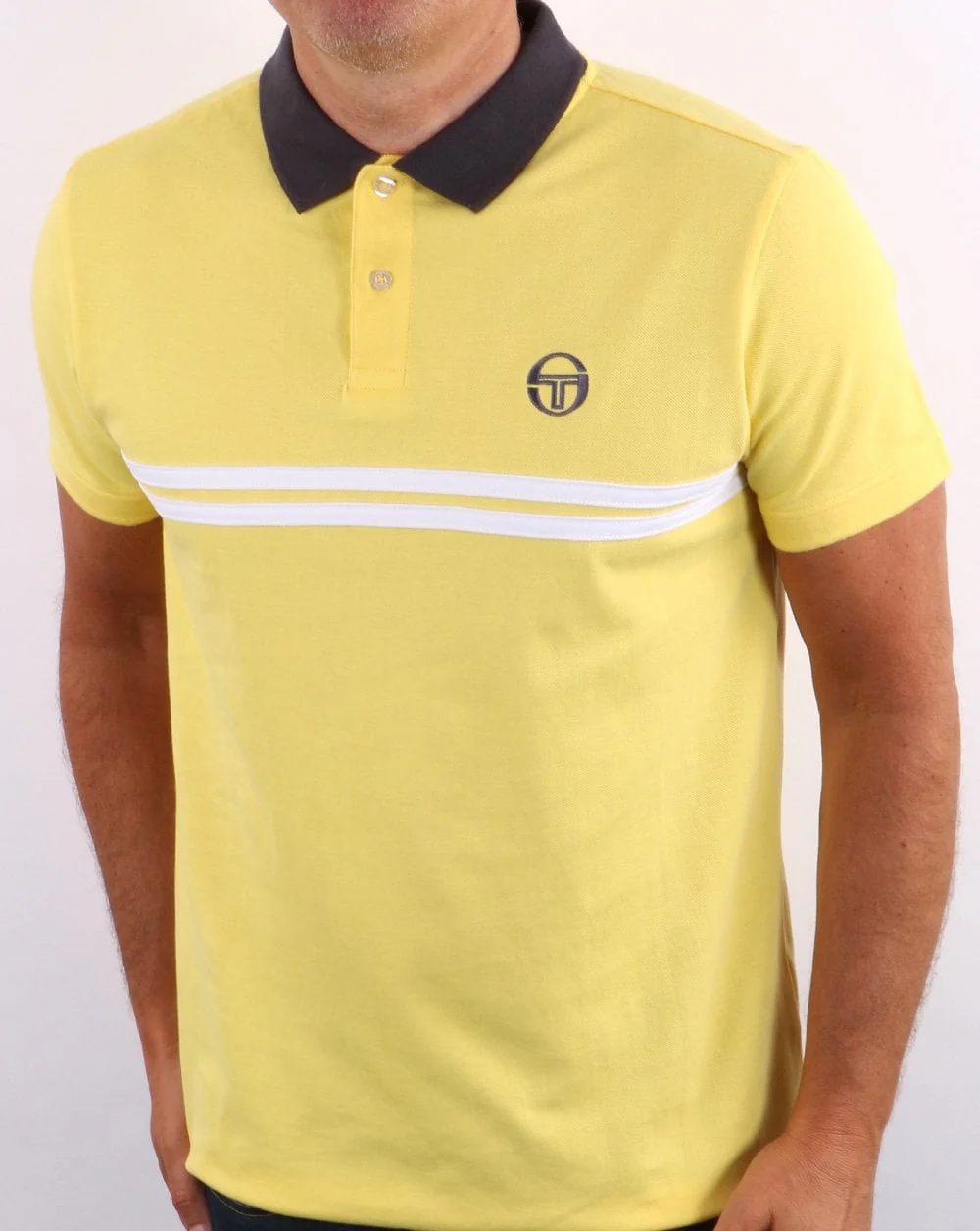 Sergio Tacchini Supermac Polo Shirt Yellow - Image 2