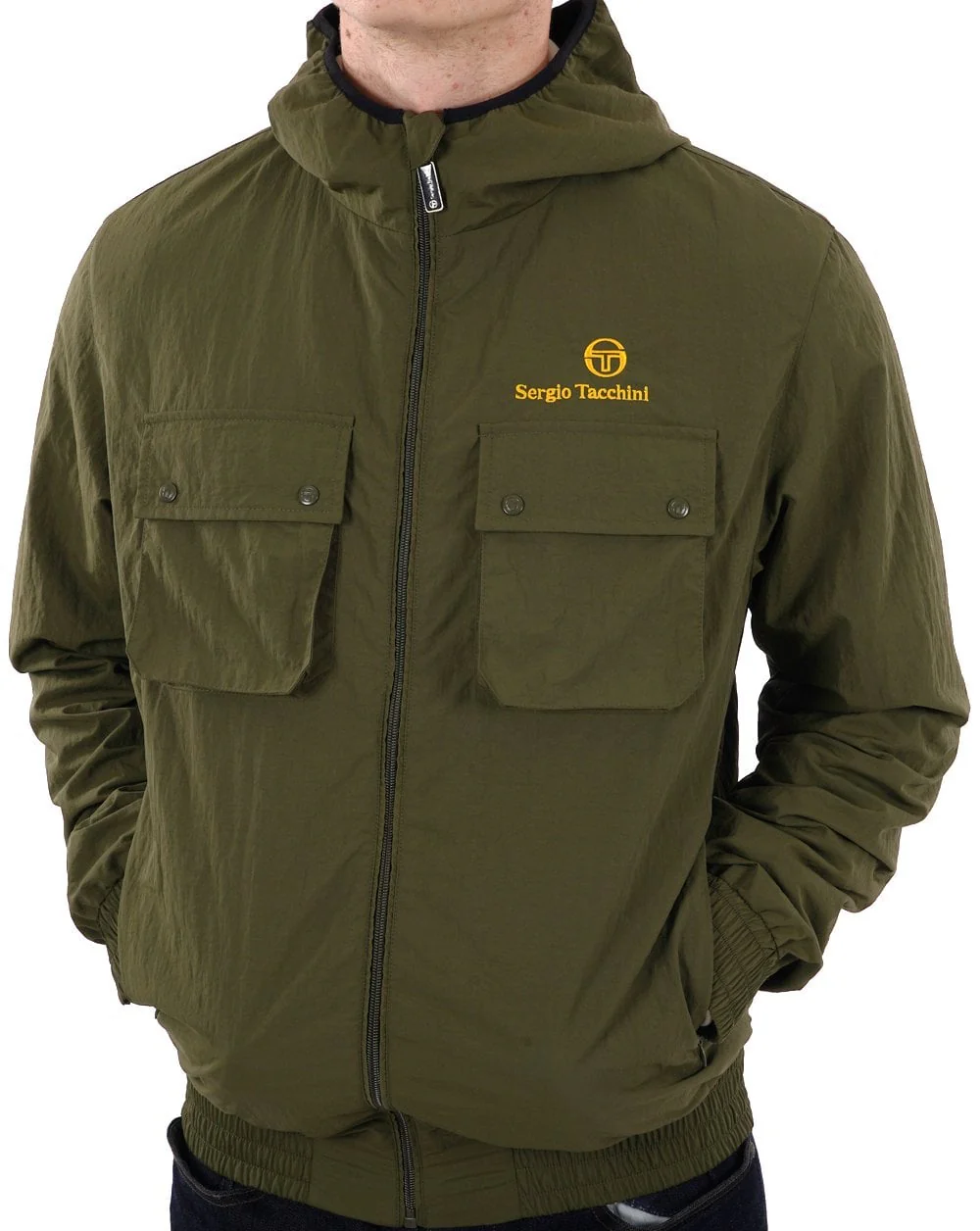 Sergio Tacchini Terrace Pocket Jacket Olive - Image 5