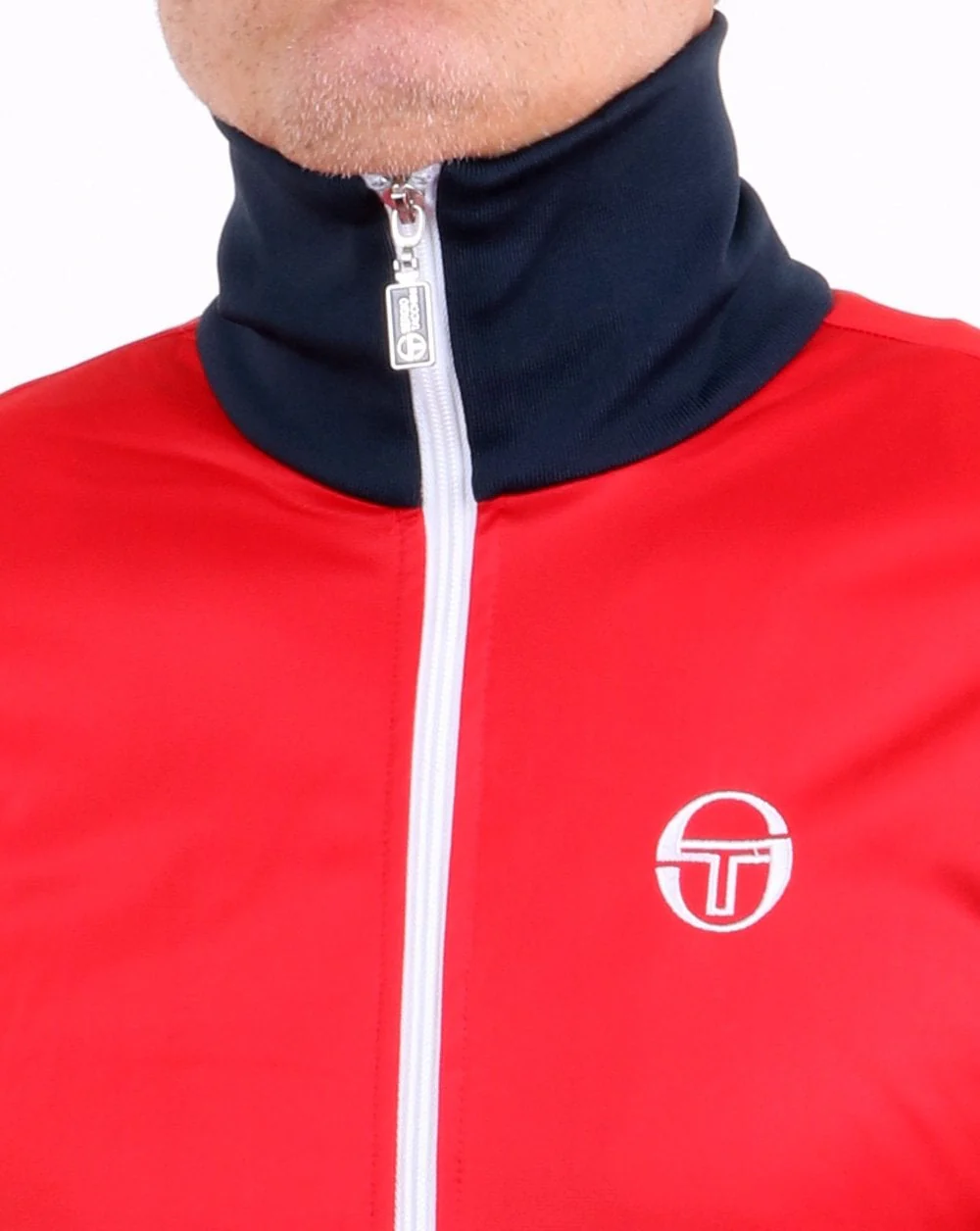 Sergio Tacchini Winner Track Top Red/navy - Image 4