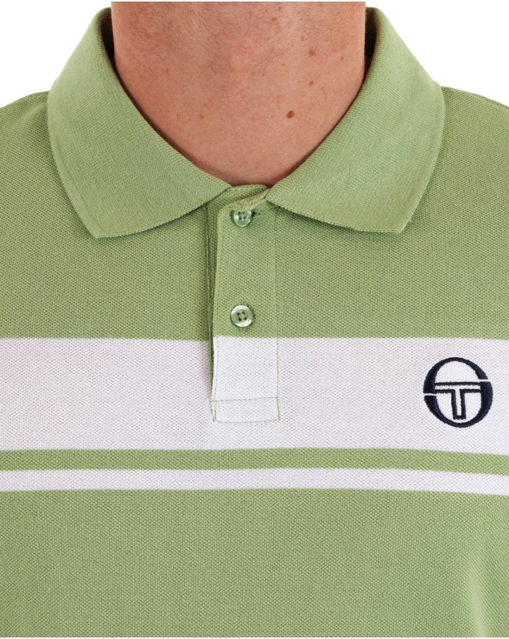 Sergio Tacchini Young Line Polo Shirt Green/White - Image 3