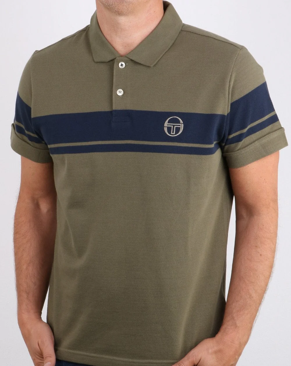 Sergio Tacchini Young Line Polo Shirt Olive/navy