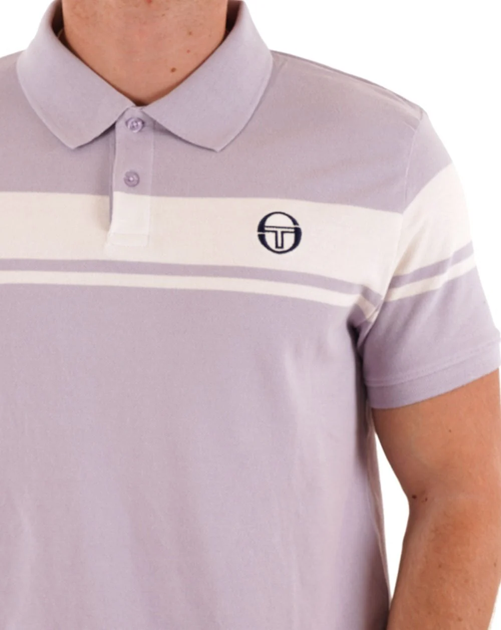 Sergio Tacchini Young Line Polo Shirt Thistle/Gardenia - Image 2