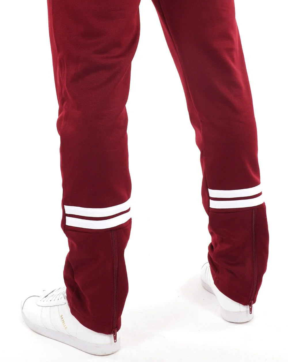 Sergio Tacchini Zip Bottom Track Pants Claret - Image 2