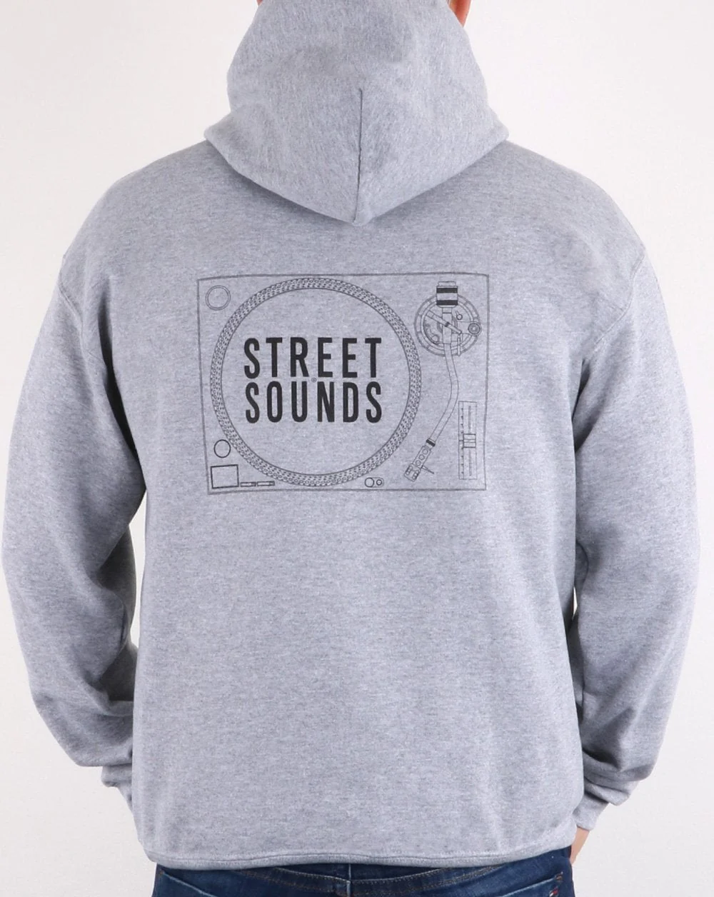 Street Sounds Logo Hoodie Mid Grey Marl - Image 3