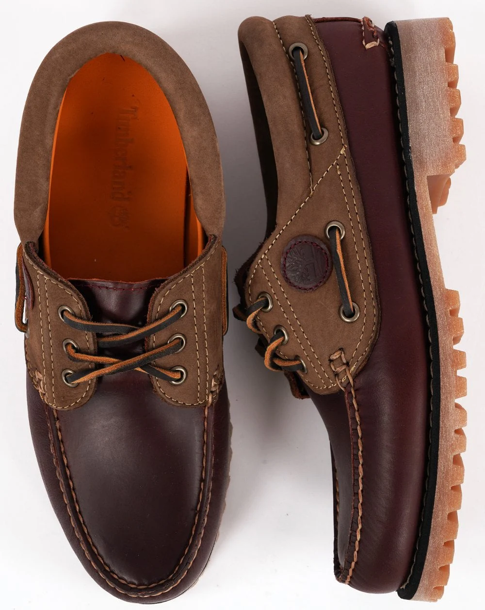 Timberland Authentics 3 Eye Boat Shoes Burgundy - Image 3