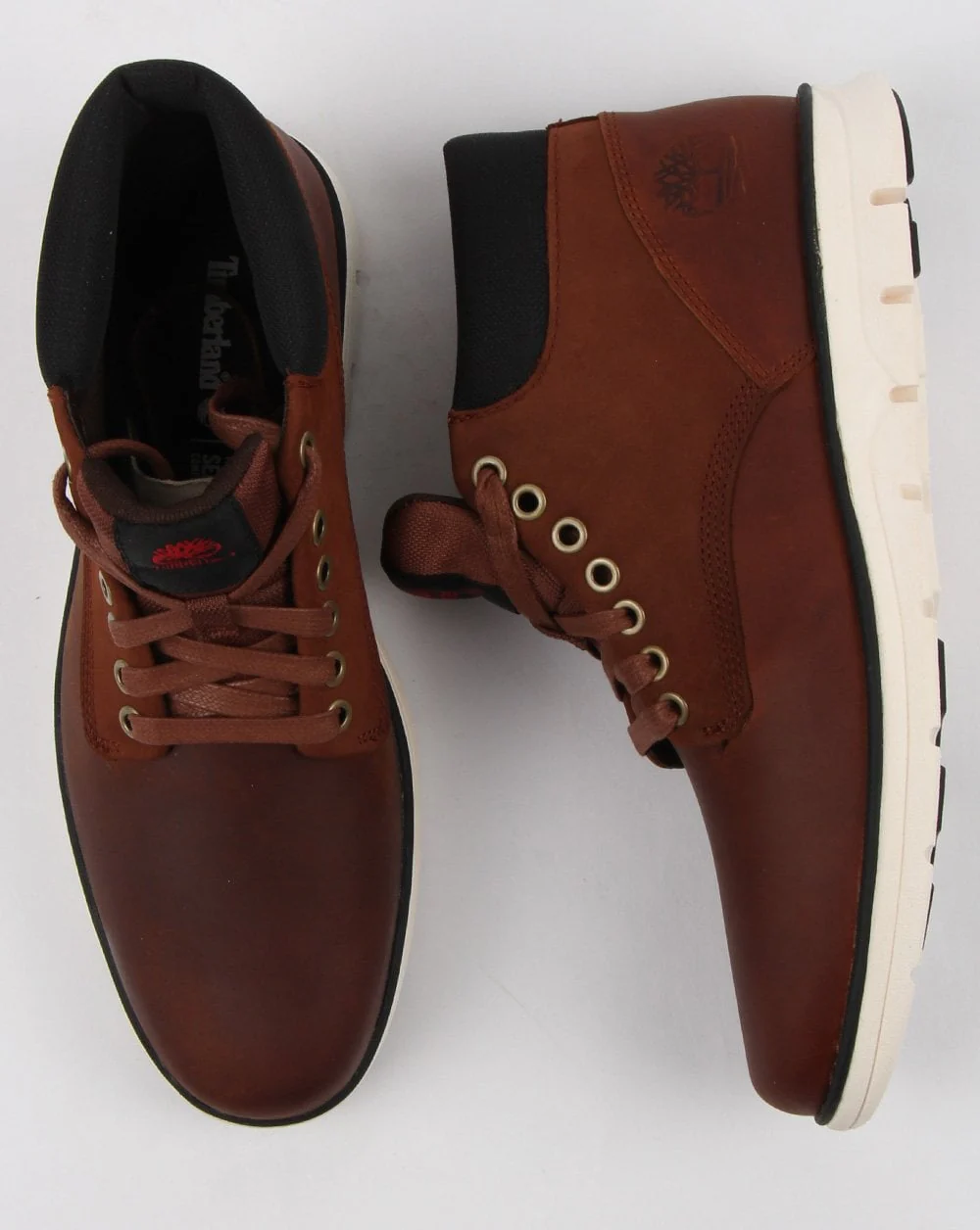 Timberland Bradstreet Chukka Leather Shoes Red Brown - Image 2