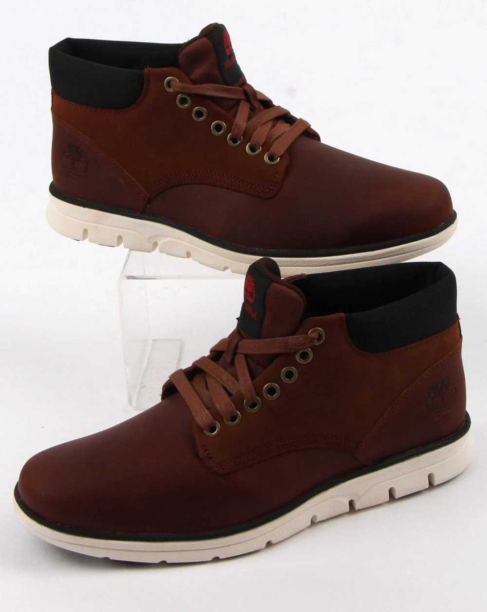 Timberland Bradstreet Chukka Leather Shoes Red Brown - Image 3