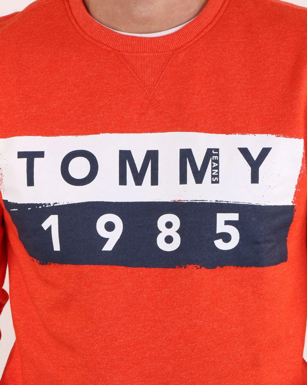 Tommy Hilfiger 1985 Logo Sweatshirt Orange - Image 2