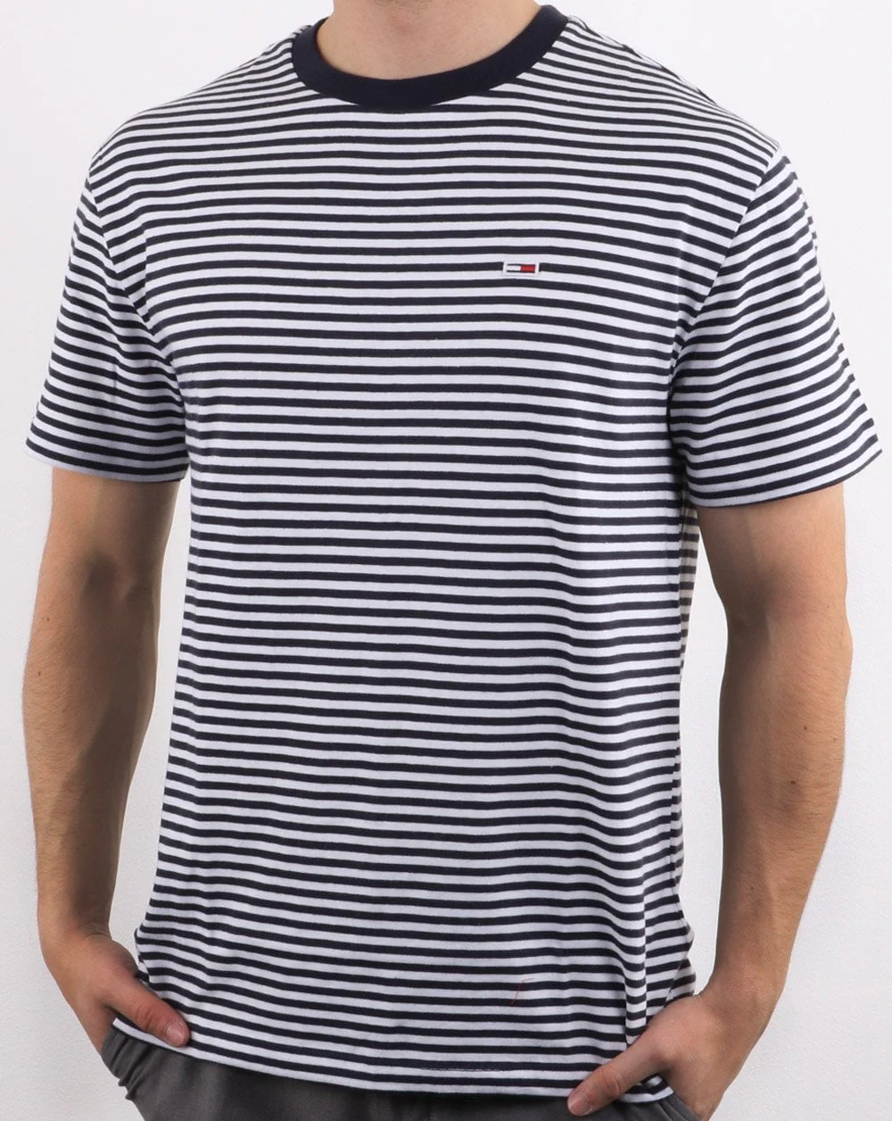 Tommy Hilfiger Classic Stripe T Shirt Navy/White
