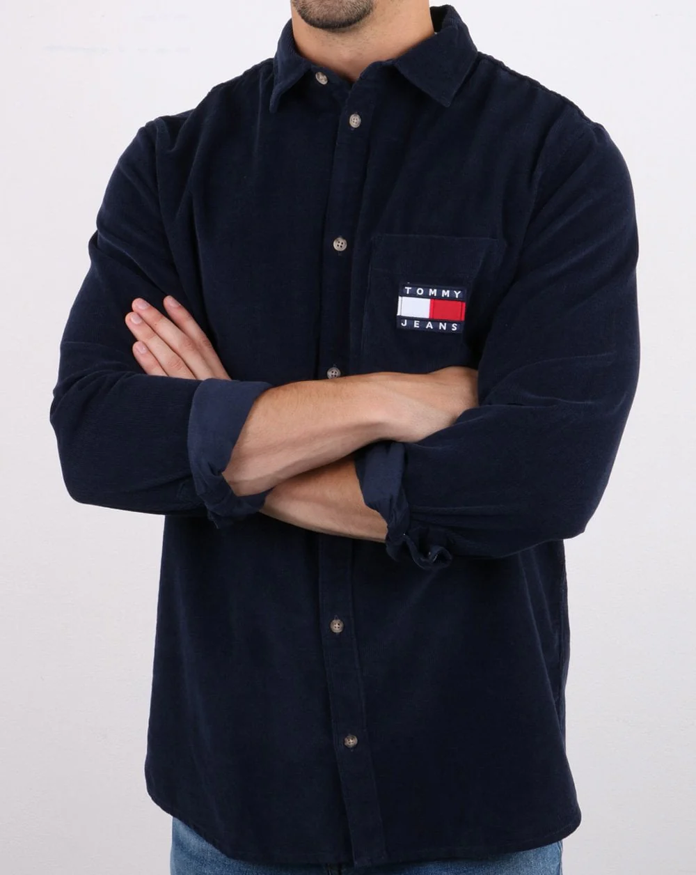 Tommy Hilfiger Cord Shirt Navy - Image 3