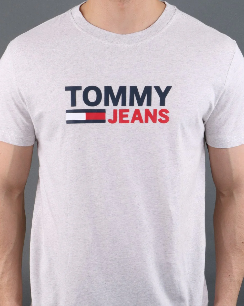 Tommy Hilfiger Corp Logo T-shirt Light Grey - Image 3