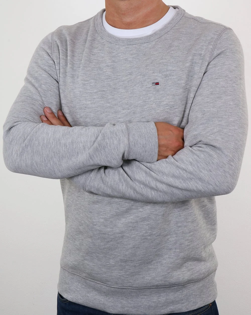 Tommy Hilfiger Cotton Fleece Sweatshirt Grey Heather - Image 3