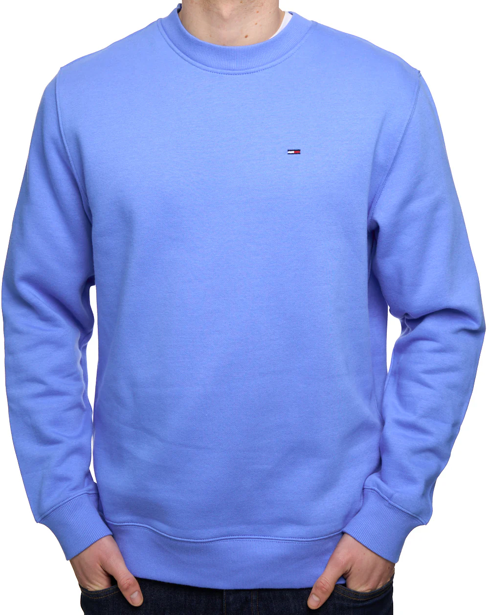 Tommy Jeans Flag Crew Sweatshirt Blue Twilight - Image 2