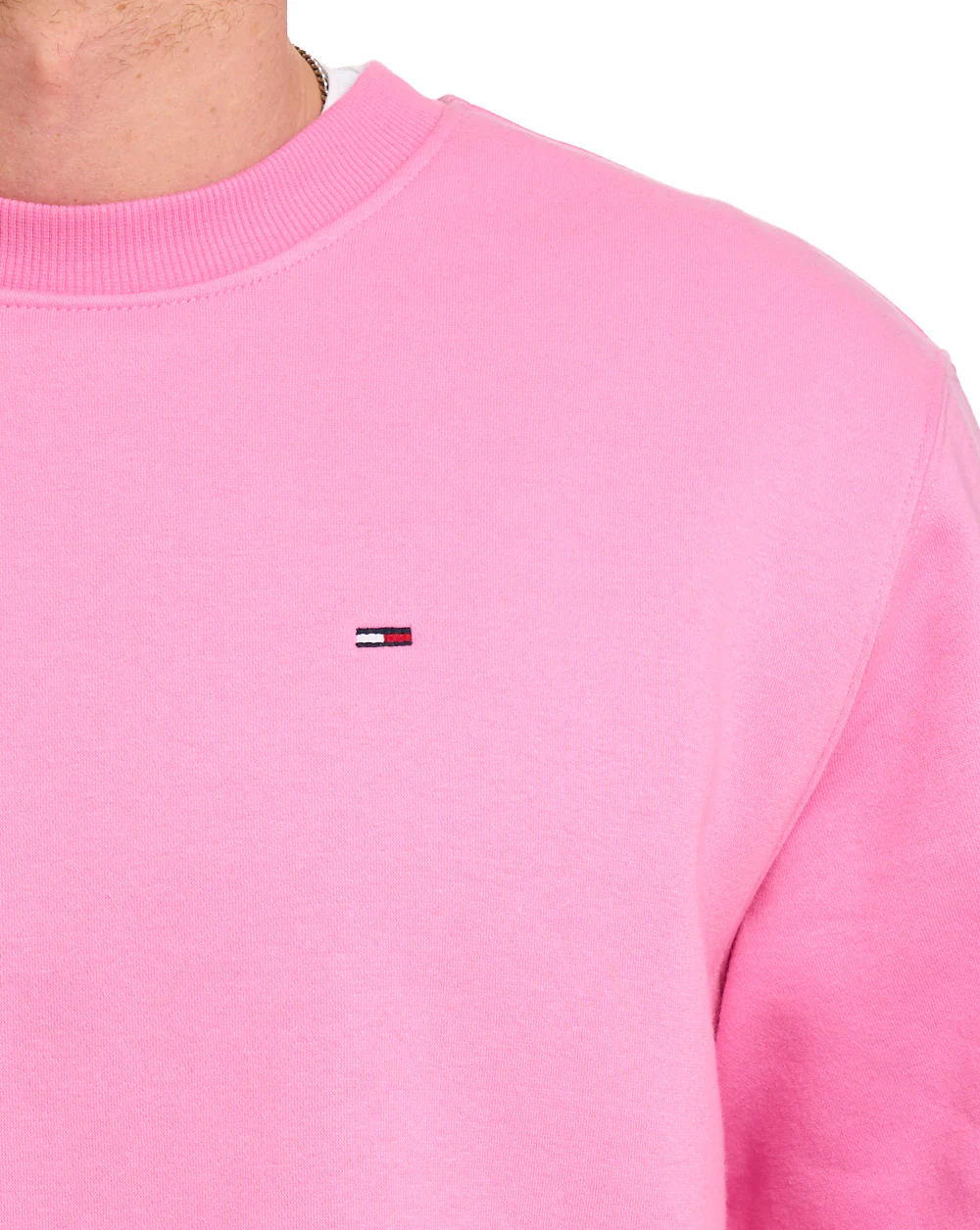 Tommy Jeans Flag Crew Sweatshirt Pink - Image 2