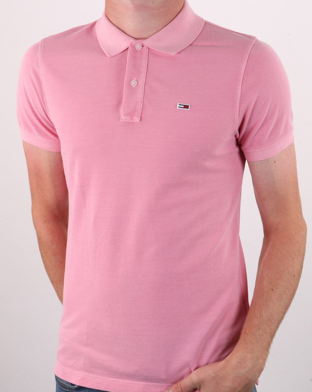 Tommy Hilfiger Lightweight Polo Shirt Rosey Pink - Image 2
