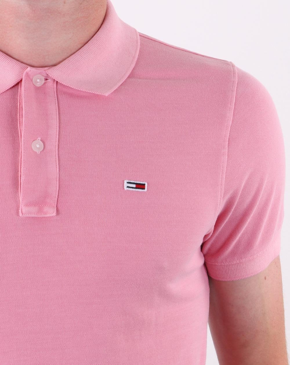 Tommy Hilfiger Lightweight Polo Shirt Rosey Pink - Image 4