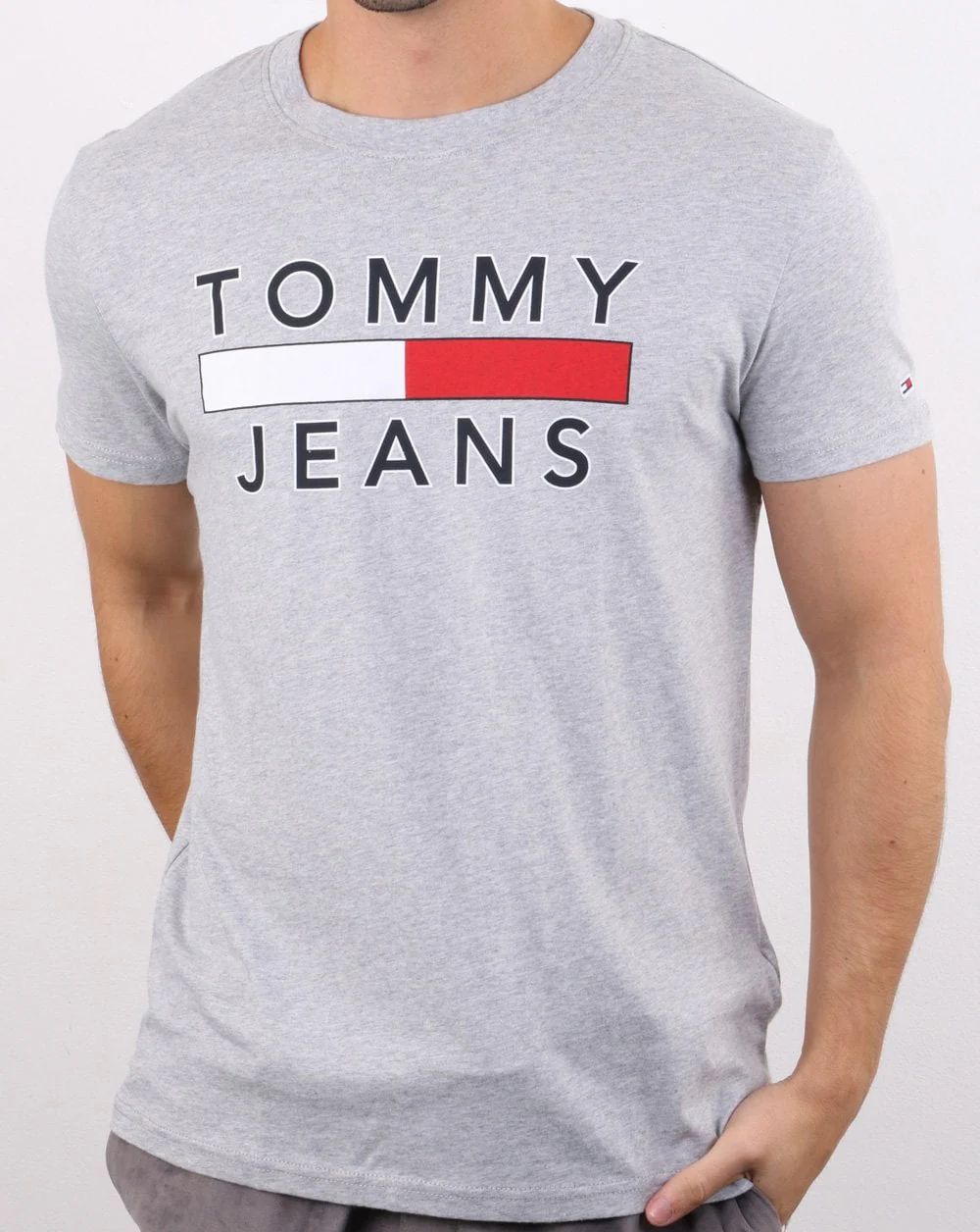 Tommy Hilfiger Logo T-shirt Light Grey - Image 2