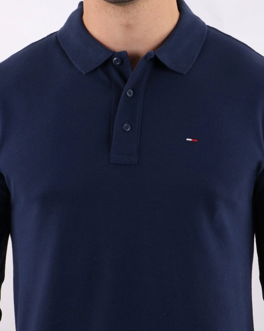 Tommy Hilfiger Long Sleeve Polo Navy - Image 4